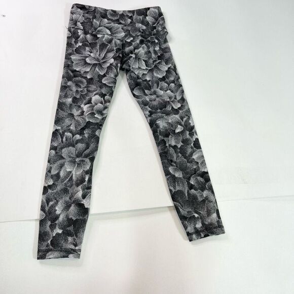 Athleta Leggings Womens Small Black Floral Elation Textured Tight 7/8 Compressio - Picture 6 of 9